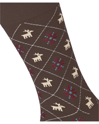 Burlington Reindeer heren sokken maple brown