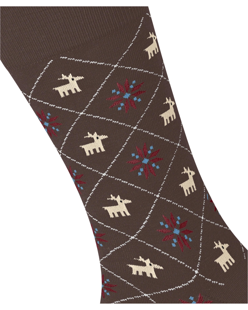 Burlington Reindeer heren sokken maple brown