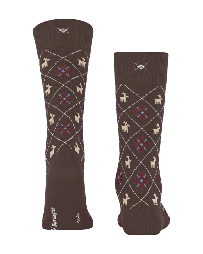 Burlington Reindeer heren sokken maple brown