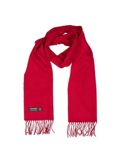 John Hanly Merino Luxury Wool Scarf crimson red