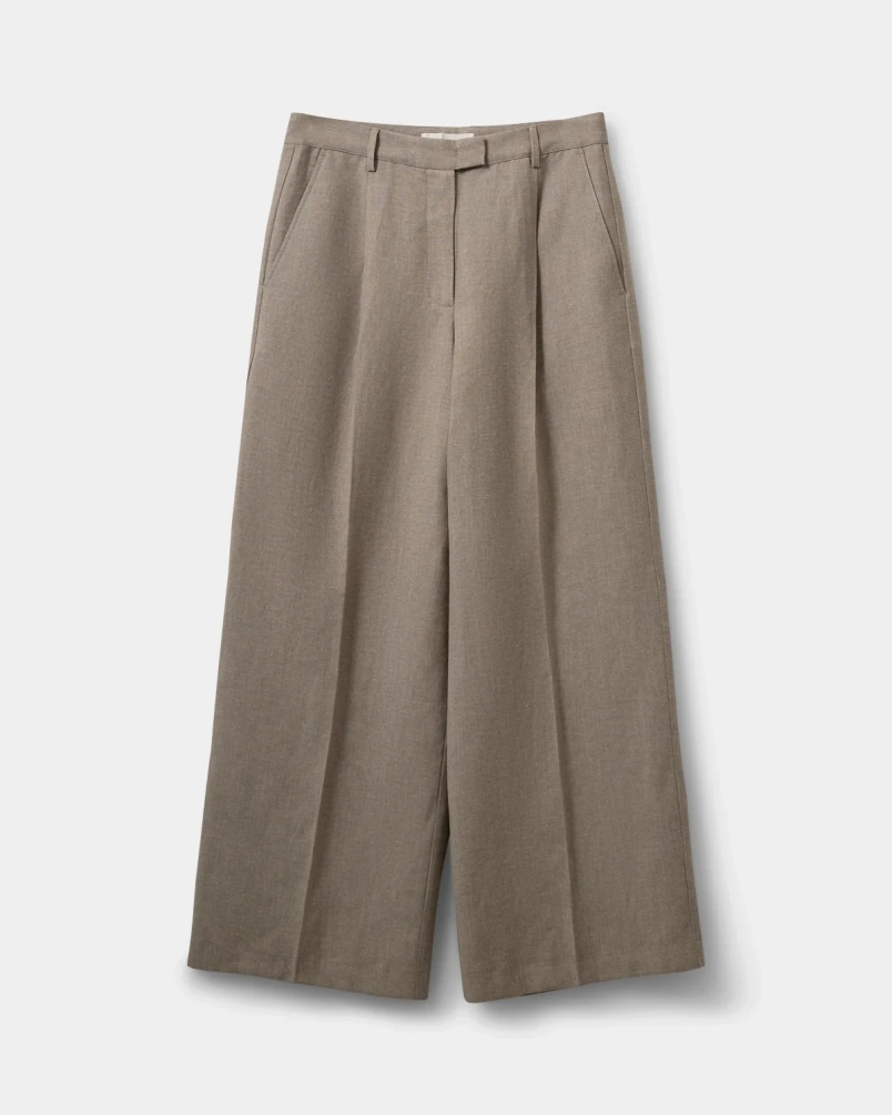 Sofie Schnoor Izra linen mix trousers dark sand