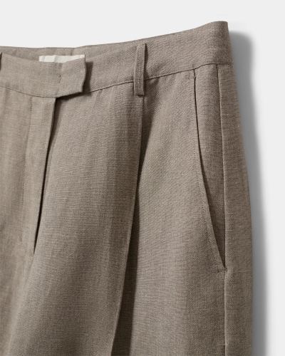 Sofie Schnoor Izra linen mix trousers dark sand