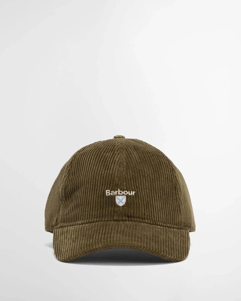 Barbour Preston cord cap ol51 olive
