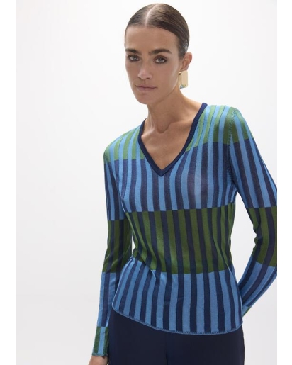 LOLA CASADEMUNT Lola Casademunt Bicolor ribbed sweater