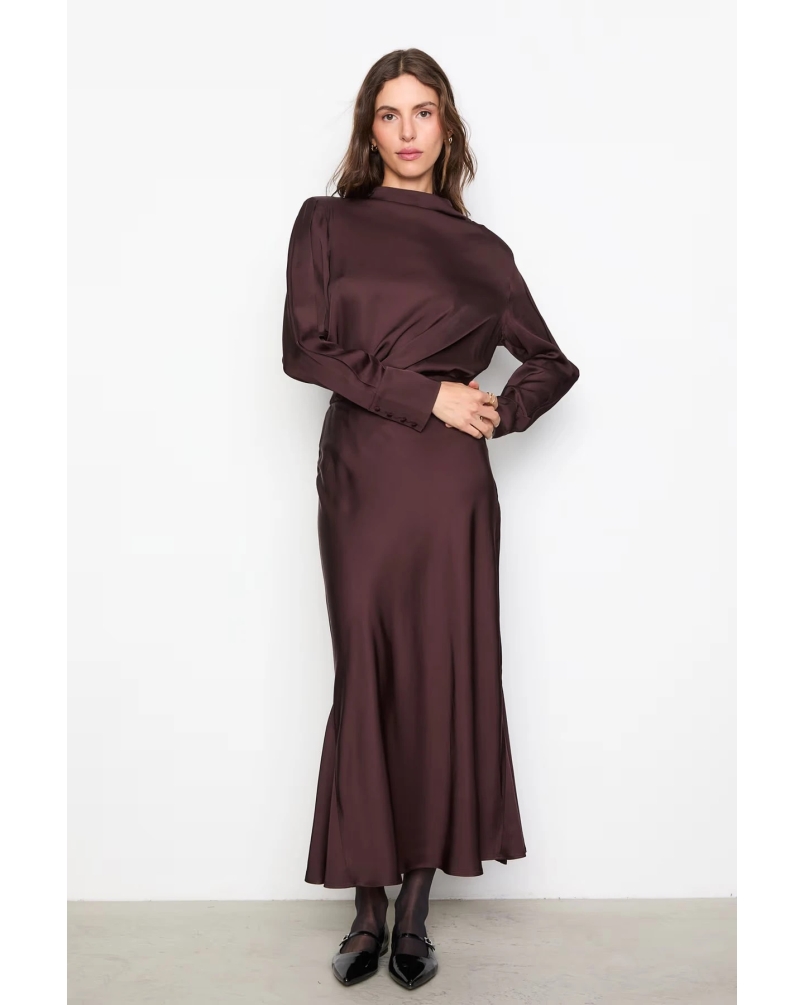 HYRO SKIRT dark brown
