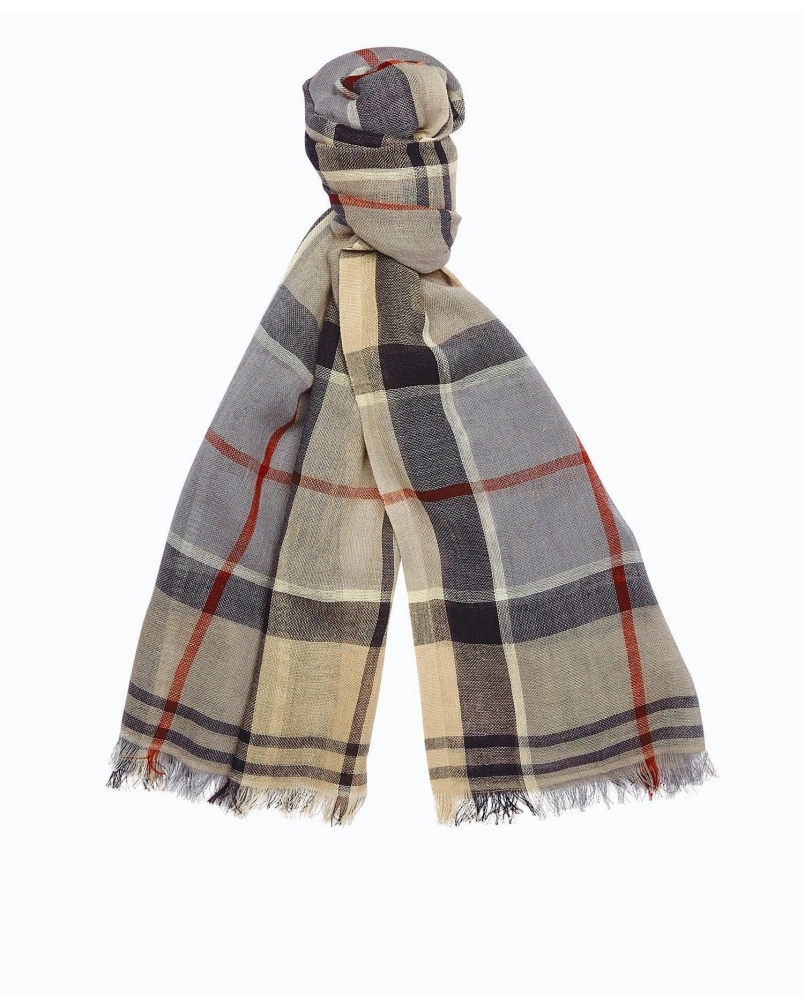 Barbour Welton scarf stone dress tartan