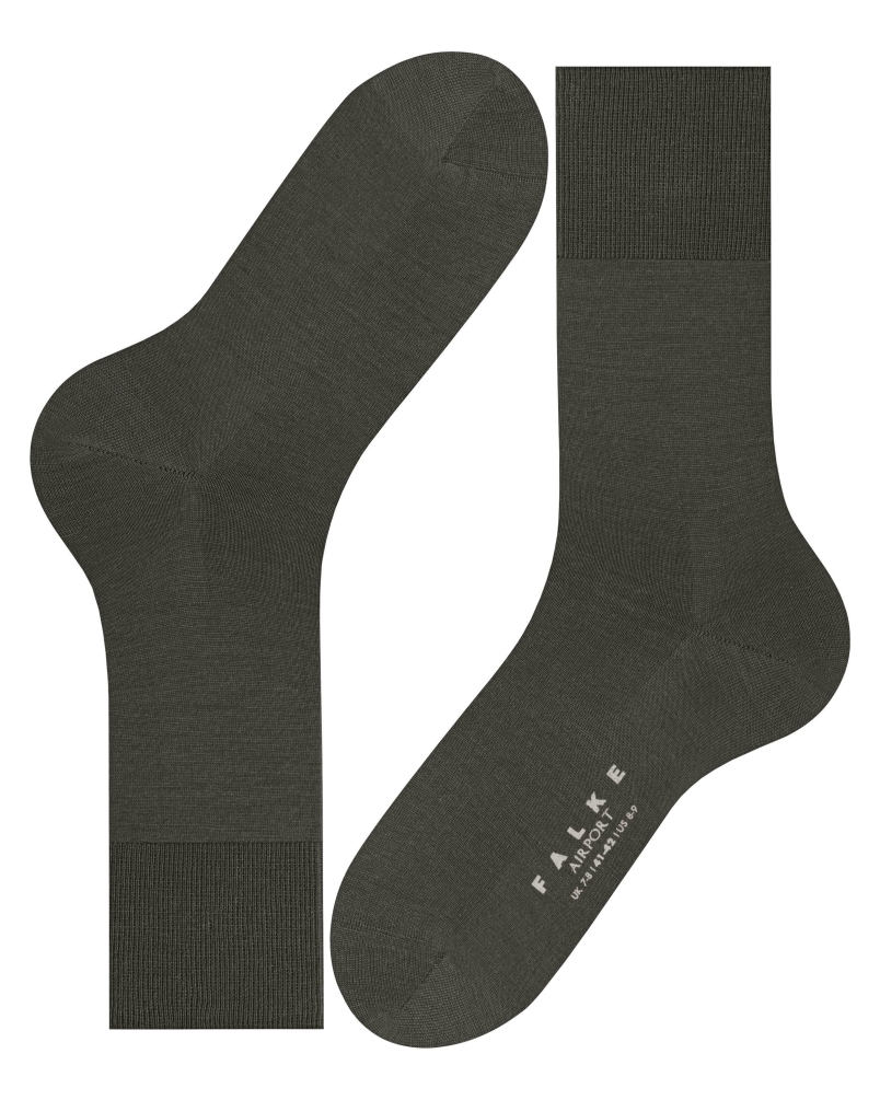Falke Airport heren sokken green melange