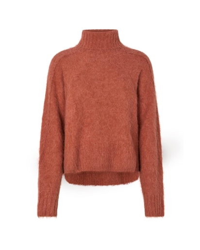 RABENS SALONER Rabens Saloner Mabeka - Fluffy knit funnel neck sweater