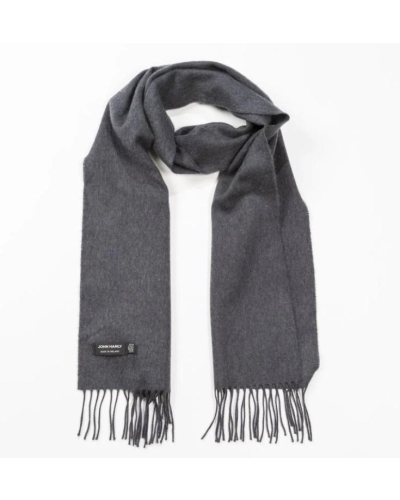 John Hanly Merino luxury wool scarf solid charcoal