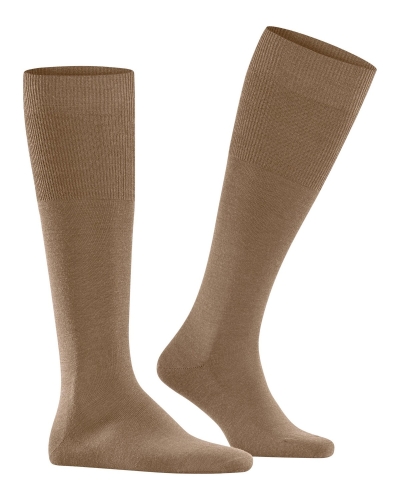 Falke Airport heren kniekousen camel