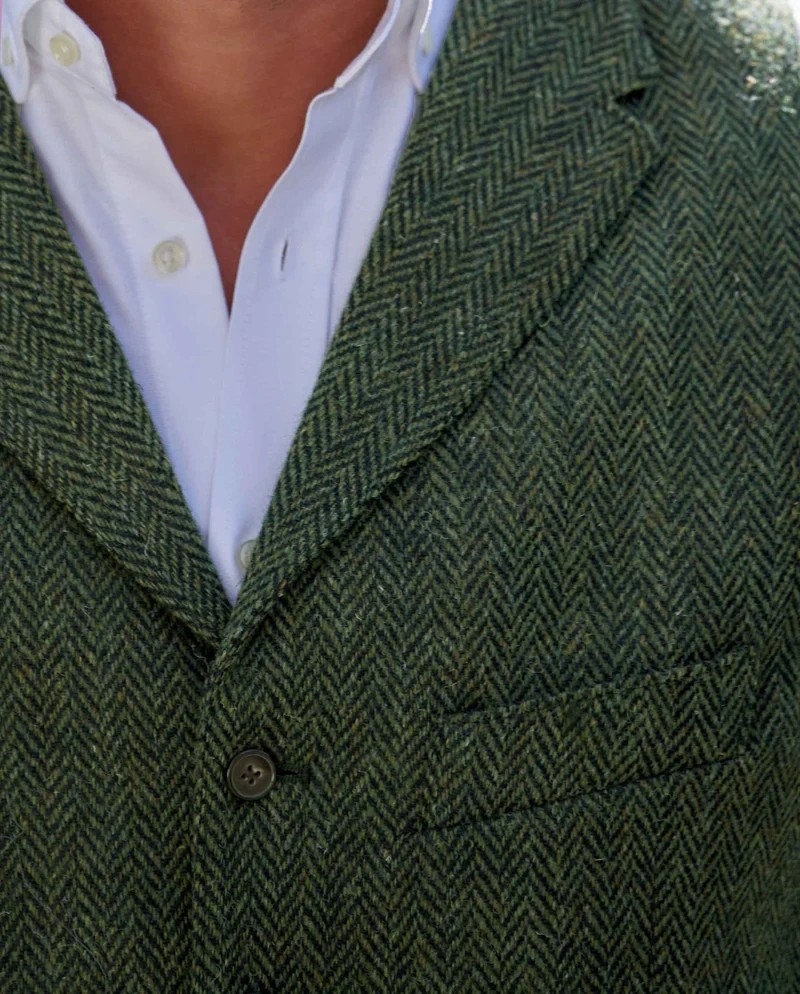 Wellington of Bilmore Wales green island herringbone