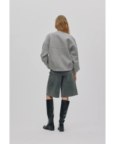 Rabens Saloner Glod varsity jacket grey melange