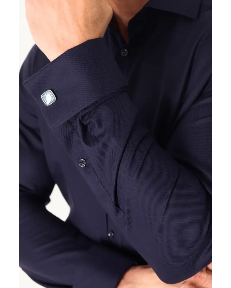 De Vent Luke double cuff navy navy diagonal l