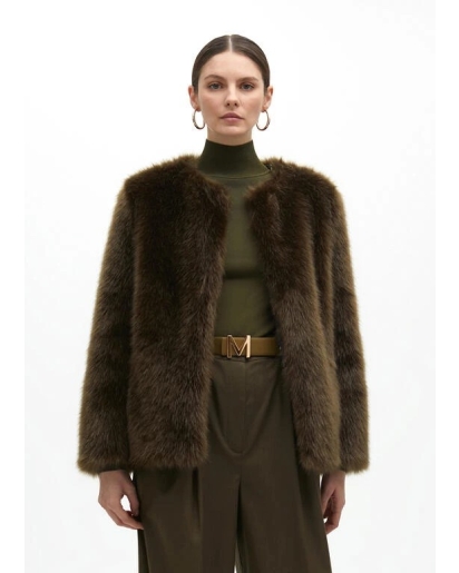 LOLA CASADEMUNT SHORT FUZZY COAT