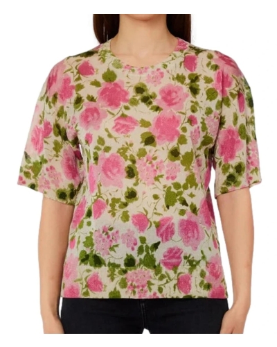 Liu Jo Lurex roses top pink pink