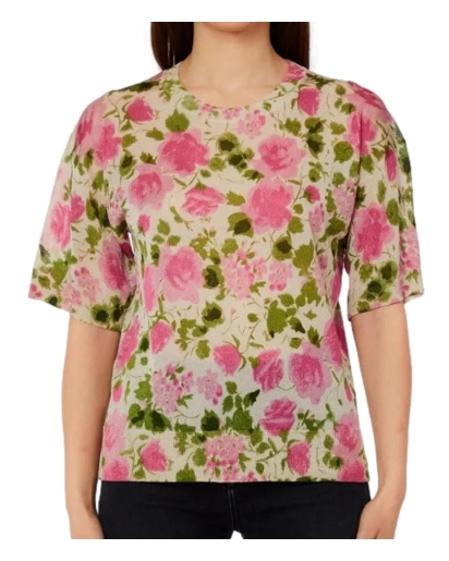 LIU.JO Liu Jo Lurex roses top pink