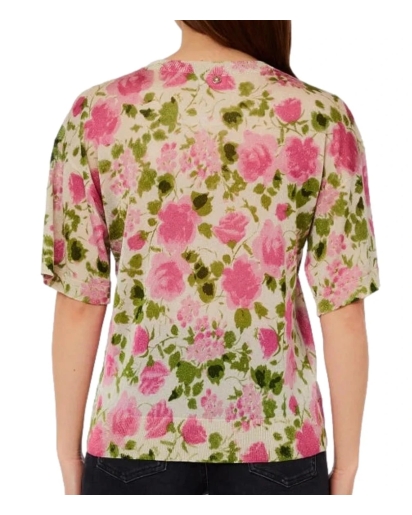 LIU.JO Liu Jo Lurex roses top pink