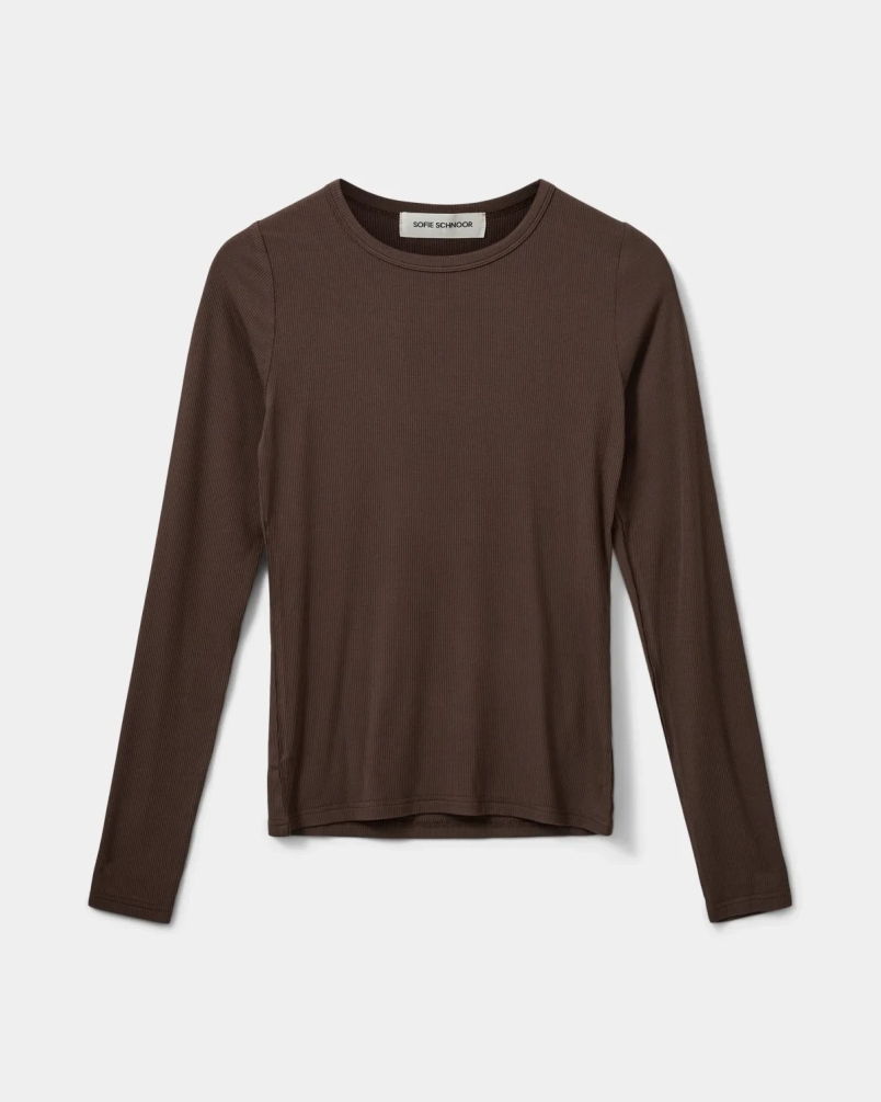 Sofie Schnoor Petricia t-shirt long sleeve brown fudge