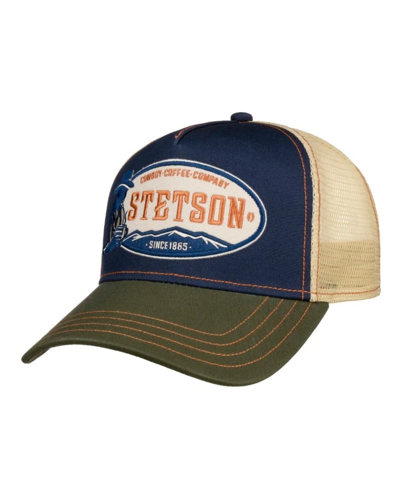 Stetson Trucker cap cowboy coffee 52 - olive/navy