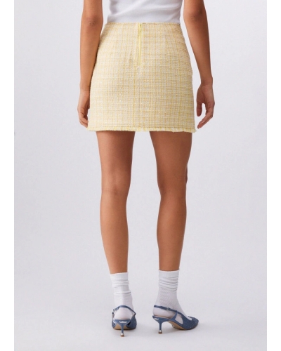 Liu Jo Short bouclé skirt yellow yellow