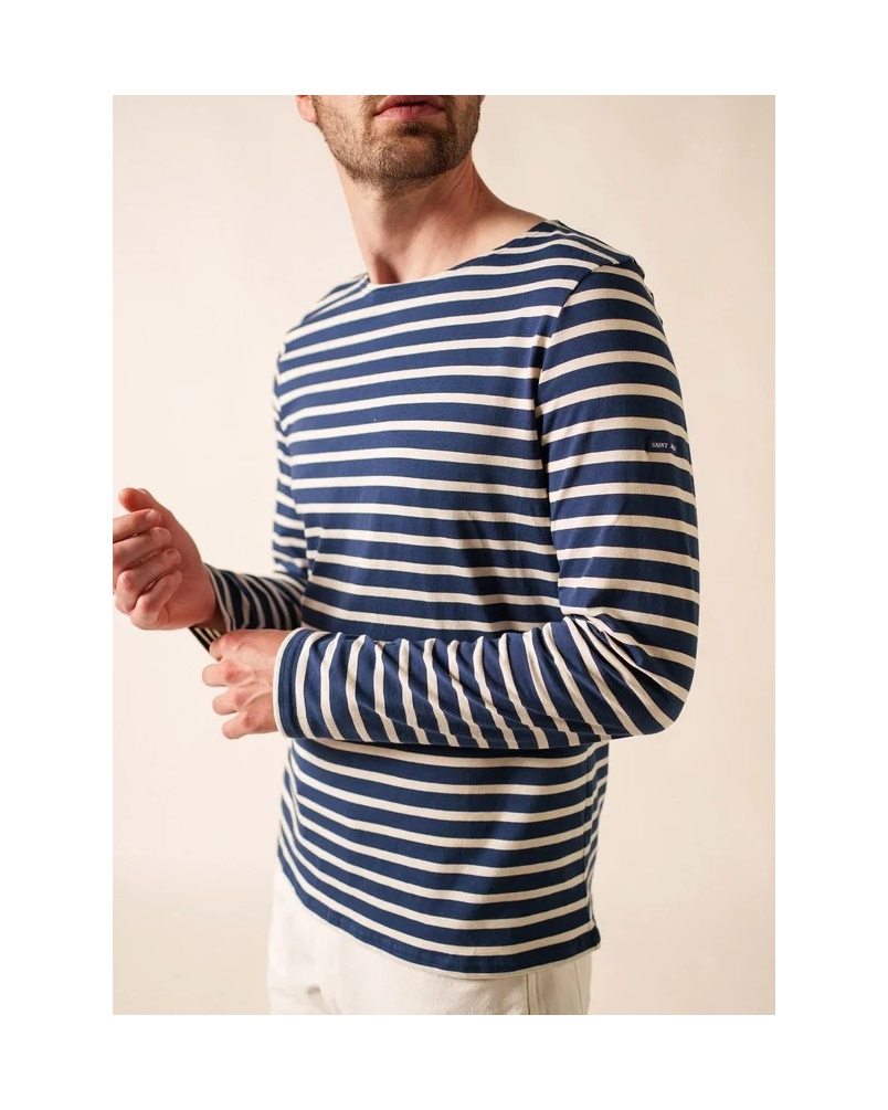 Saint James Minquiers stripe marine ecru ecru/marine