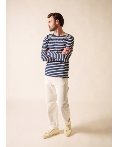 Saint James Minquiers stripe marine ecru ecru/marine