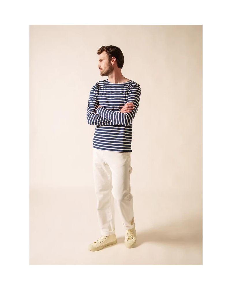 Saint James Minquiers stripe marine ecru ecru/marine
