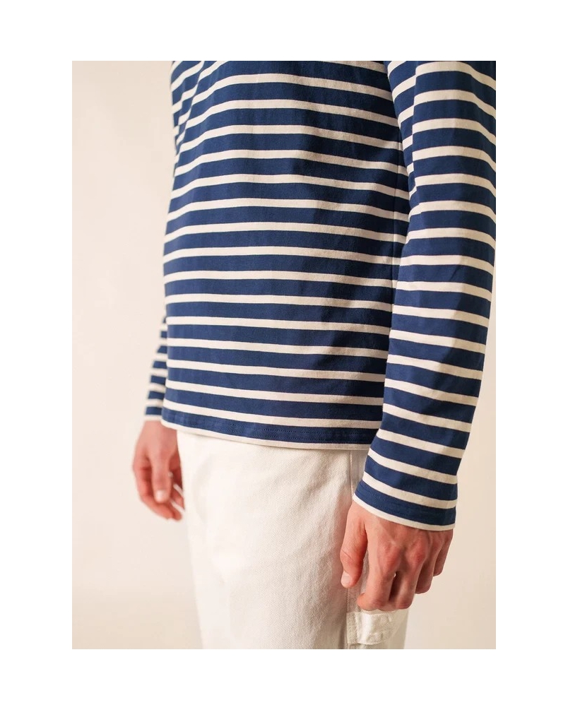 Saint James Minquiers stripe marine ecru ecru/marine