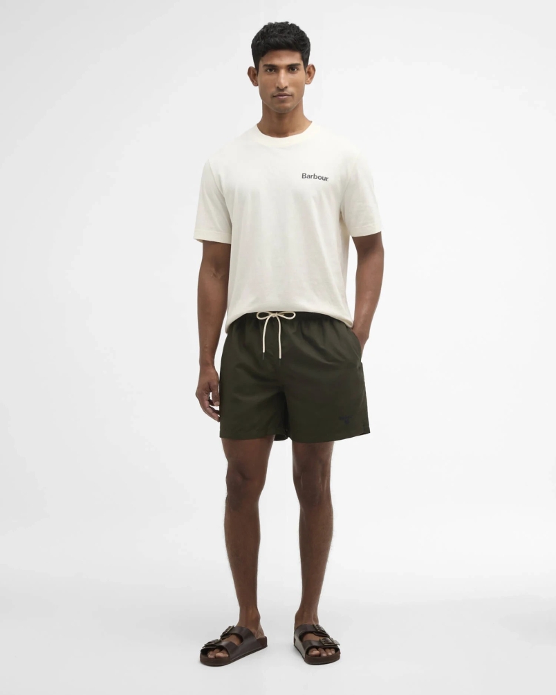 Barbour Water reactive tartan swim short olive-