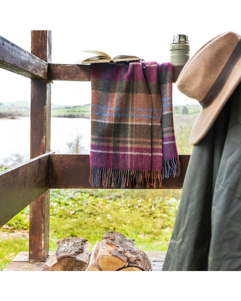 John Hanly purple green & orange tartan