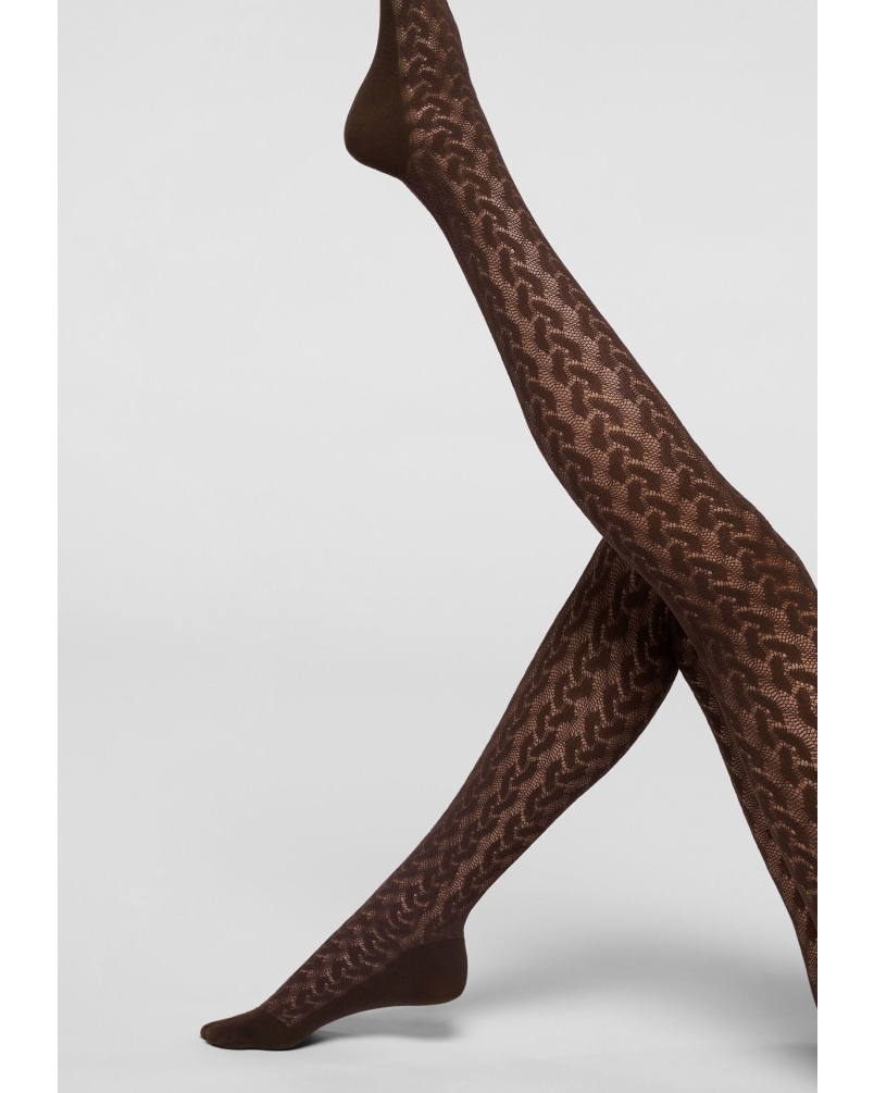 Oroblu Bio sneakers wave 40 panty chocolate 3