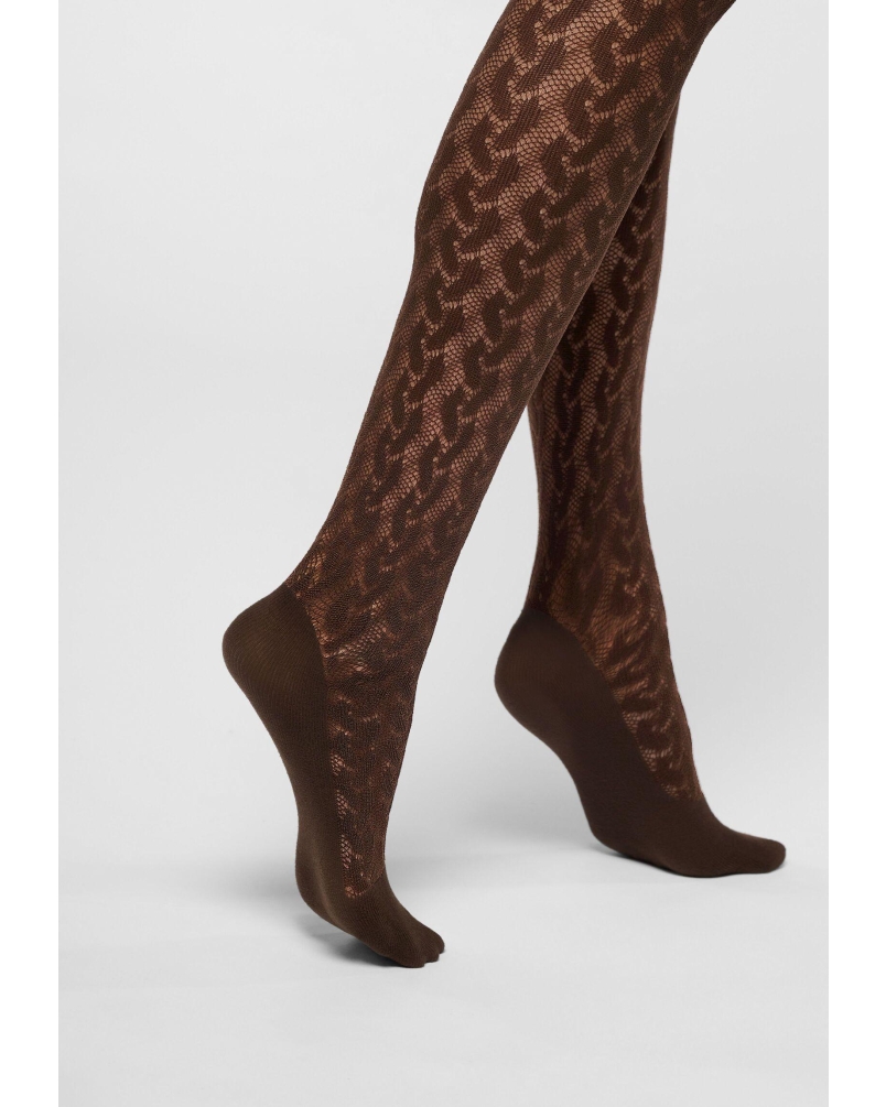 Oroblu Bio sneakers wave 40 panty chocolate 3