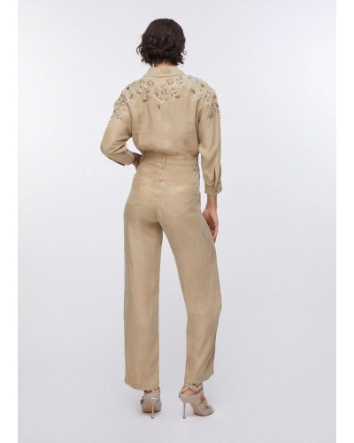 Liu Jo jumpsuit with bejewelled embroidery light ginger