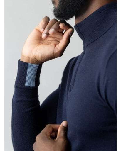 MOS MOSH GALLERY ADAM SOFT ZIP TURTLE NECK KNIT