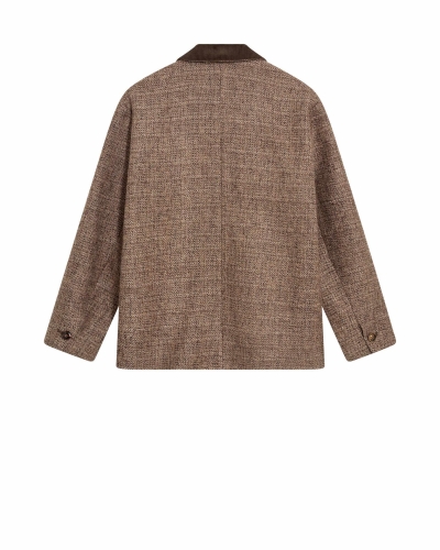 Mos Mosh Gallery Warren tweed jacket chocolate brown