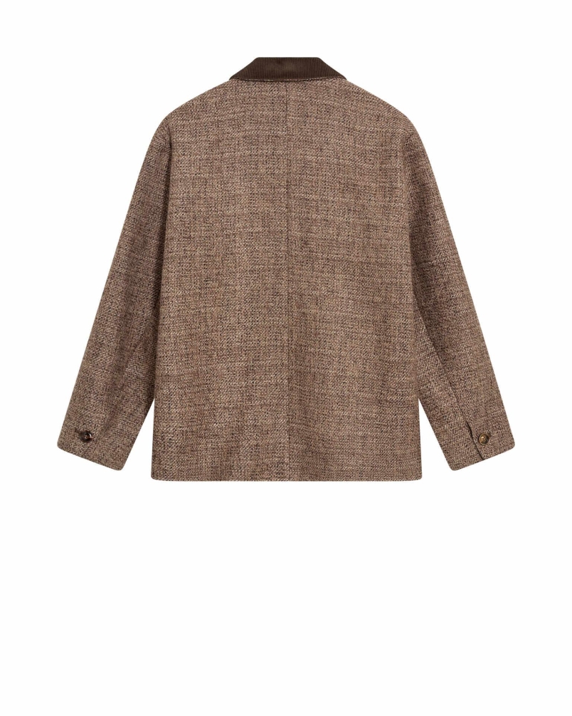 Mos Mosh Gallery Warren tweed jacket chocolate brown