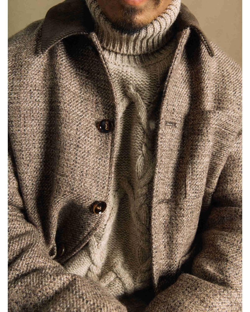 Mos Mosh Gallery Warren tweed jacket chocolate brown