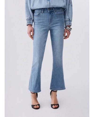 Liu Jo cropped bootcut jeans blue denim