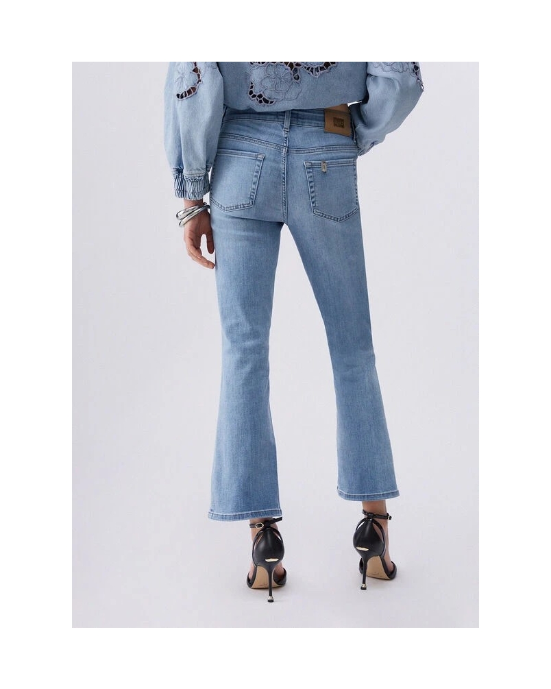 Liu Jo cropped bootcut jeans blue denim