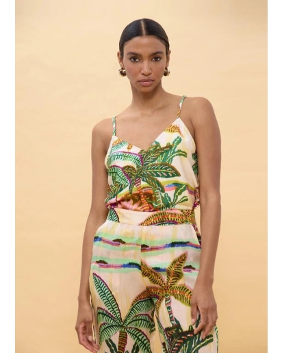 LOLA CASADEMUNT Lola Casademunt Palm tree print camisole top