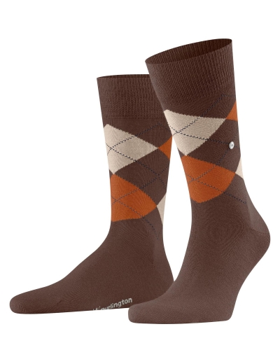 Burlington Edinburgh heren sokken hazelnut