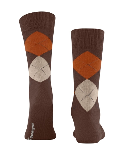 Burlington Edinburgh heren sokken hazelnut