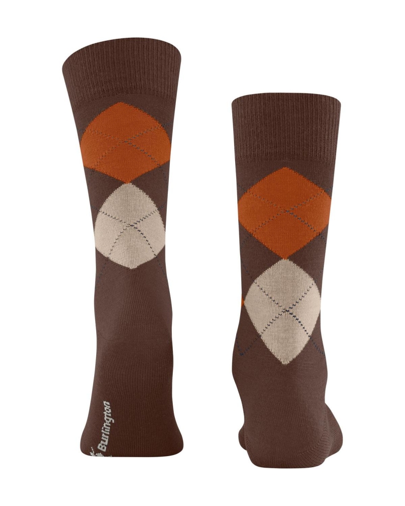 Burlington Edinburgh heren sokken hazelnut
