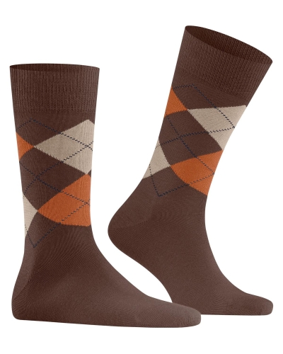 Burlington Edinburgh heren sokken hazelnut