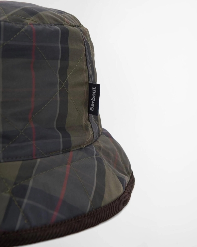 Barbour Liddesdale reversible bucket hat olive/shadow classic