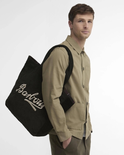 Barbour Carrick cord tote bag sg91 sage