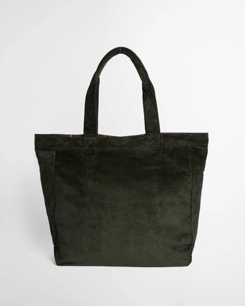 Barbour Carrick cord tote bag sg91 sage