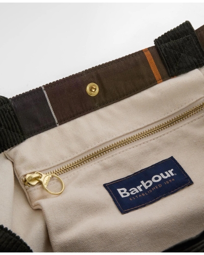 Barbour Carrick cord tote bag sg91 sage