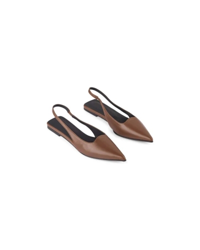 ACACIE POINTY SLINGBACK DARK BROWN