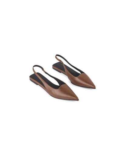 RABENS SALONER ACACIE POINTY SLINGBACK DARK BROWN